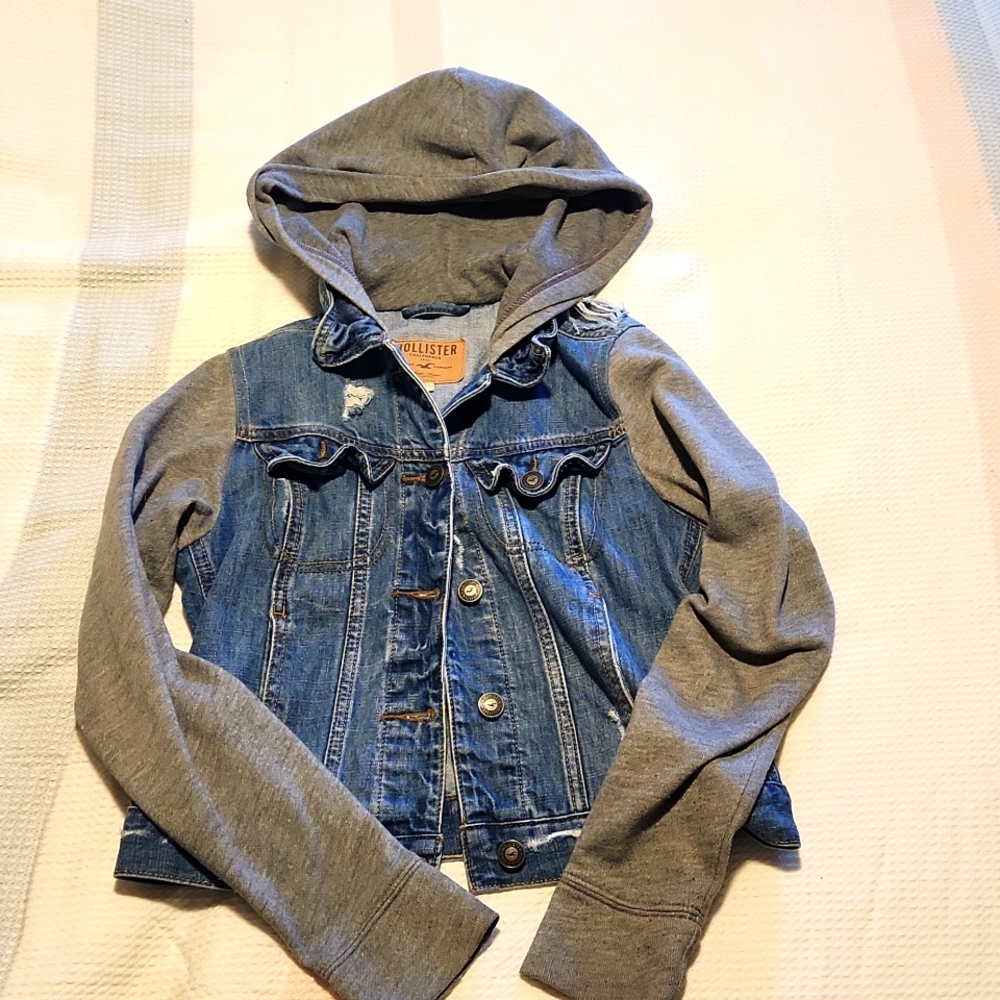 Distressed Hollister Jean Jacket